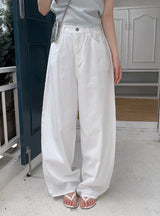 Dian Flap Pocket Cotton Balloon Wide Pants (2color)