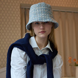 Tweed Basic Bucket Hat (Sky Blue)