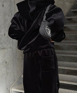 [Unisex] Velvet mink hood zip up