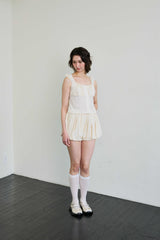 CUDDLY BALLOON SKIRT PANTS / BEIGE