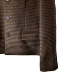 Objet Wool Check Round Jacket