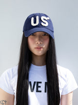 US クロシェ キャップ / ネイビー