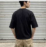 オーバーフィットクールドライバックスリットスリーブTシャツ ブラック