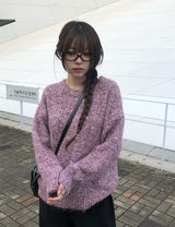 イヤーズボカシラウンドシックルーズフィットニット
