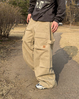 Utility Patch Wide Cargo Pants