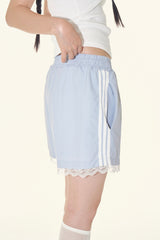 Choa lace track shorts