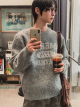 ソフトレタリングオーバーニット