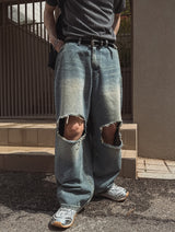 リクルースファンキーダメージバルーンデニムパンツ