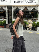 Mood Damage Knit Halter Sleeveless