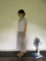 YWDフラワー シフォン ドレス (3color)