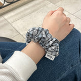Multi Check Scrunch-Blue