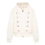Rosie Floral Toggle Hoodie Zip-up
