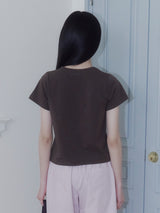ヒドゥンプリントレギュラーTシャツ (チャコール)