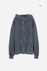 Vintage dying hoodie zip-up