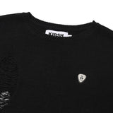 PICK WAPPEN DAMAGE SUMMER KNIT - BLACK