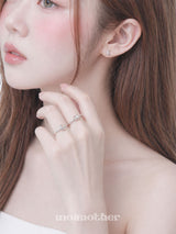 Mini Moon Star Set Ring