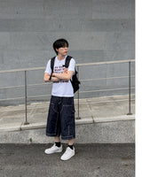 Beto Studded Bermuda Denim Pants