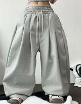 HARDU STRING COTTON BABY TWO ピンタックバルーンロングパンツ 🩶🤎🖤🩷💚6COLOR