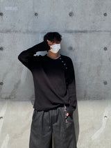 Esler Snap Waffle Long Sleeve T-Shirt 2C