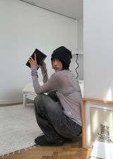 テンセル長袖Tシャツ