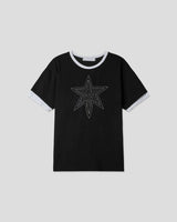 (UNISEX)カッティングスター ダブルスリーブTシャツ