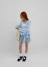 [MADE] Yulia Loose-Fit Sheer Hooded Cardigan