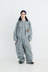 VARIETY PATCH SUPER WIDE VENTILATION PANTS ASH BLUE