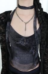 Antique oval chain necklace