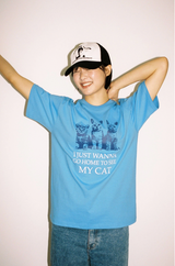 My House Cat Tee - Blue