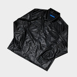 glossy strap shirt_black