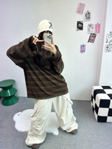 コーデュロイパラシュートカーゴパンツ🩶💚🖤💛 - 4カラーズ