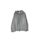 cat brush fleece hood zip-up