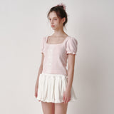 Lace Puff T-shirt (Pink)