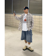 [1+1] Denim Carpenter Bermuda Shorts