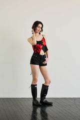 FLUTTER TOP / RED
