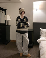 Poening Brush Stripe V-Neck Knit