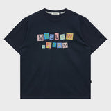 MELLOW DREAM チェックレターハーフTシャツ