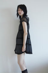 ベイビードールドレス IN BLACK CHECK