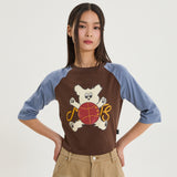 Maltese toy raglan Three-Quarter sleeve T-Shirts
