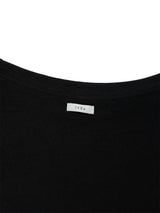 UNBALANCE BUTTON SHOULDER TOP(BLACK)