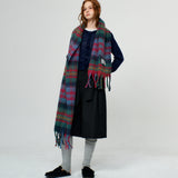 Soft Brushed Check Muffler_Green