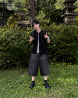 Lyn Pinstripe Carpenter Bermuda Pants