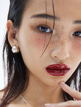 TAG BALL EARRINGS