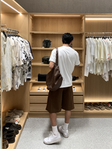 グリフェサイドタックバミューダバンディングショーツ
