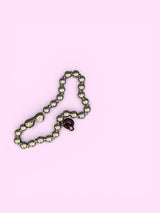 "Q"ダークピーチクラッシュカスタムネックレス*金属アレルギー対応