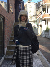 [MD Pick]ウールタッチブラッシュVネックニット (4 Colors)
