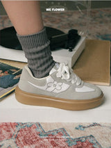 We Flower Trendy people wear-resistant  Star style German Trainer shoes  Flat shoes