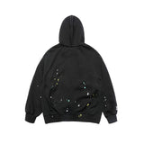 25FW ペイントエフェクトフーディー ブラック