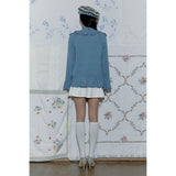 HIPPIE RUFFLE CARDIGAN_BLUE