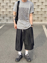 スクエアフレームレタリング半袖Tシャツ 3C